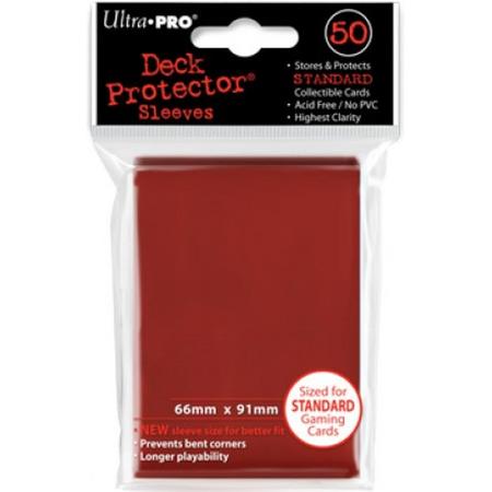 Ultra Pro Deck Protector Sleeves 66mm x 91mm Standaard formaat | 50 stuks | Rood